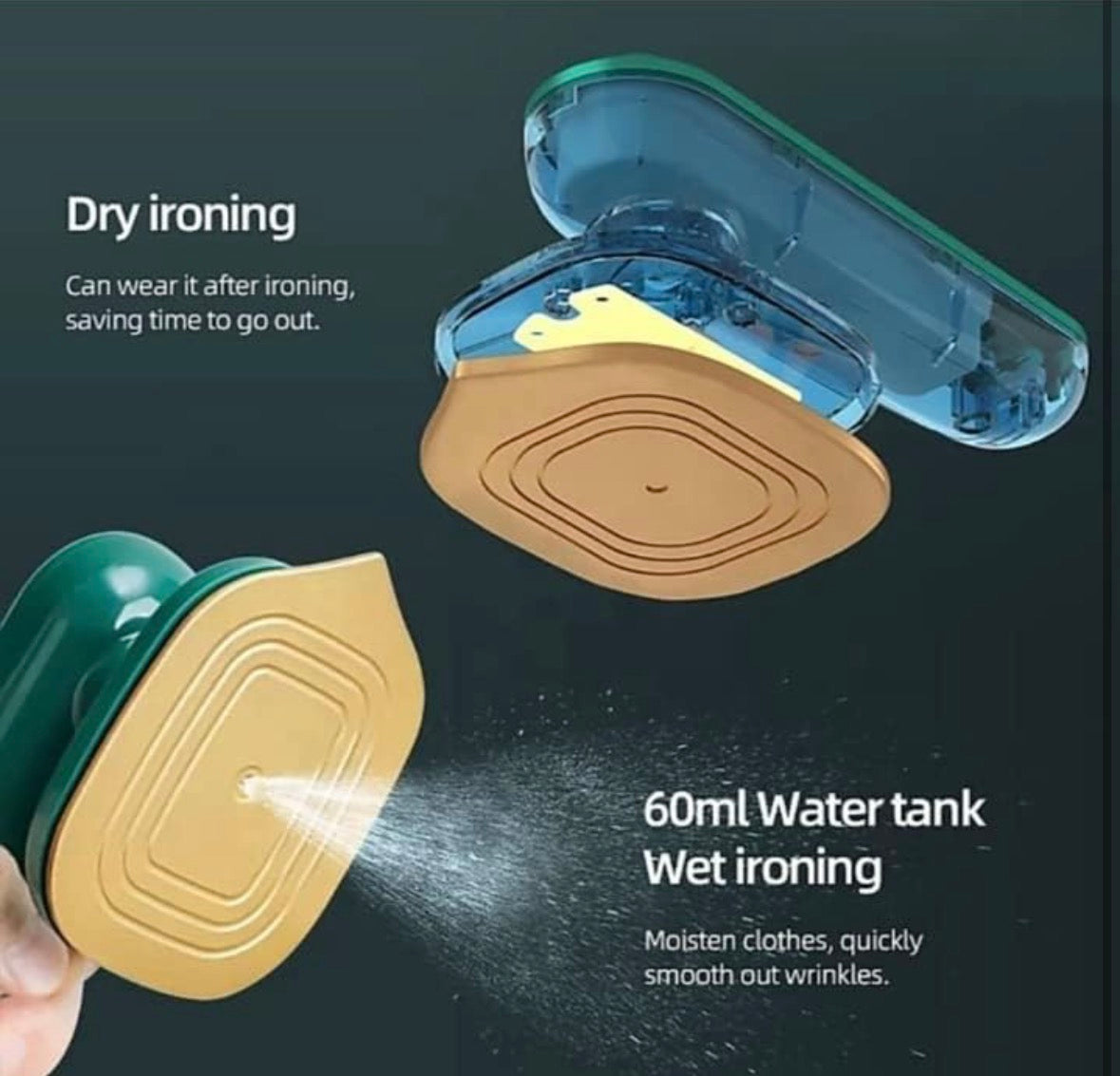 Portable micro steam iron